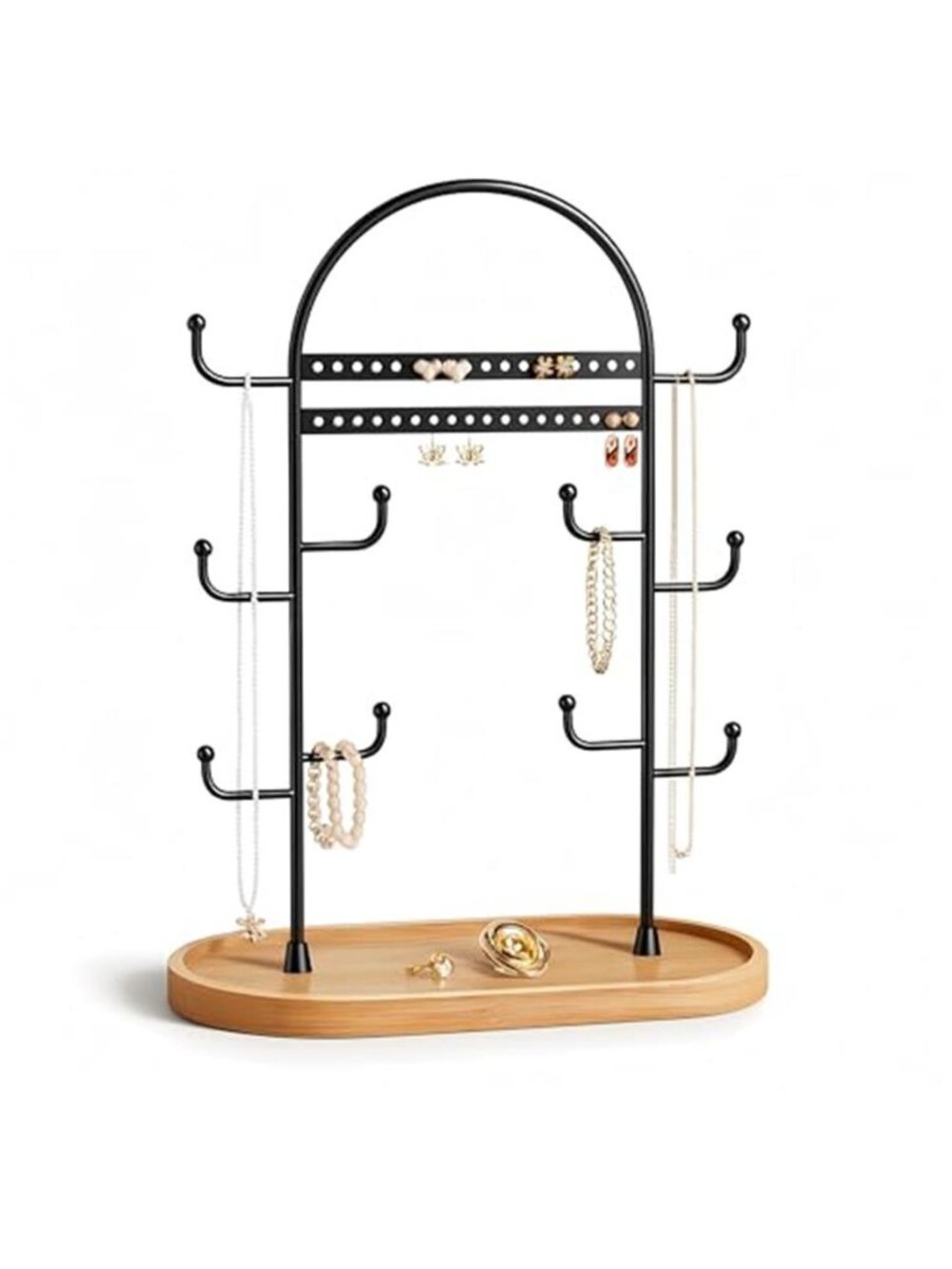 niffgaff 12.9'' Jewelry Stand Jewellery Organiser Necklace Earring Holder